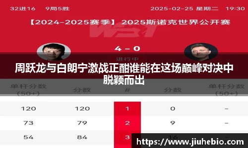 周跃龙与白朗宁激战正酣谁能在这场巅峰对决中脱颖而出